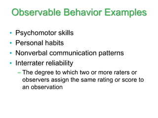 Observable Examples method of data collection lecture.ppt