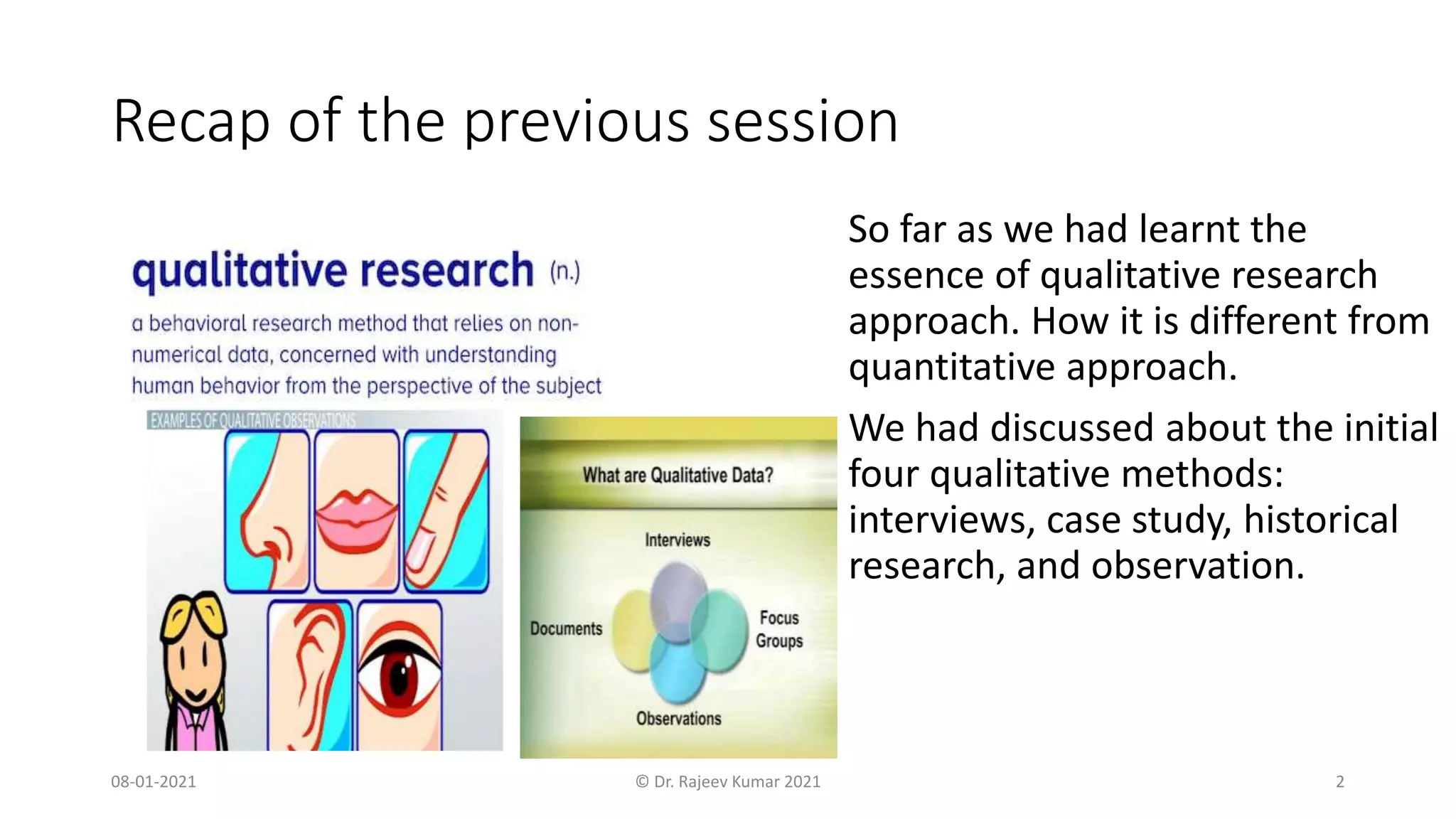 Method of data collection qualitative research part-iii | PPT