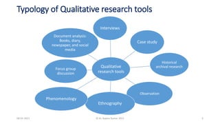 Method of data collection qualitative research part-iii | PPT