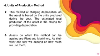 Different Types of Depreciation Methods | PPTX