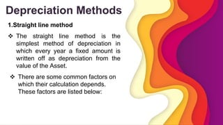 Different Types of Depreciation Methods | PPTX