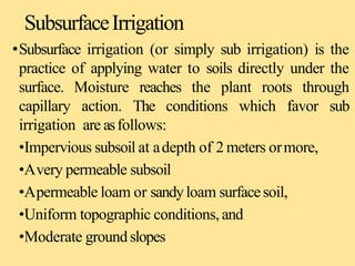 Method of irrigation