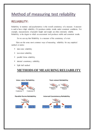 Method of measuring test reliability | DOCX