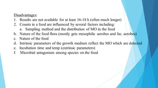 Method of microbial examination of food | PDF