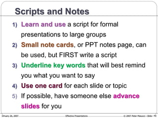 Method of presentations Effective Presentations | PPT