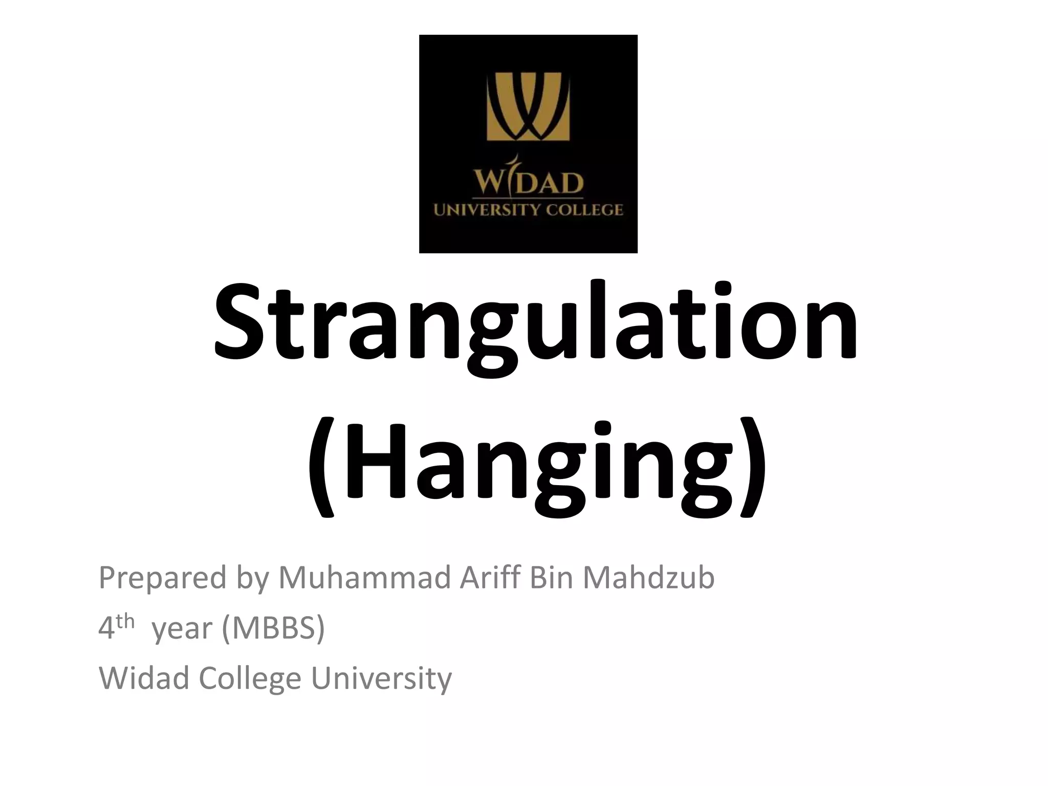 Strangulation (Hanging) | PPTX