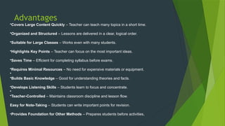 Method of teaching (lecture method) pptx | PPTX