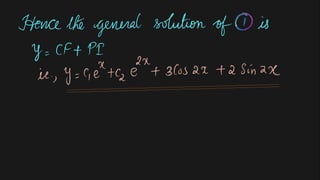 Method of undetermined coefficients ::: solved problems part1 | PPT
