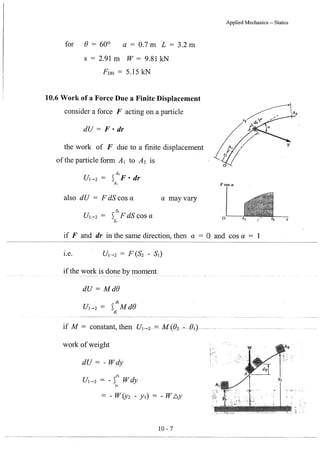 Method of virtual work | PDF