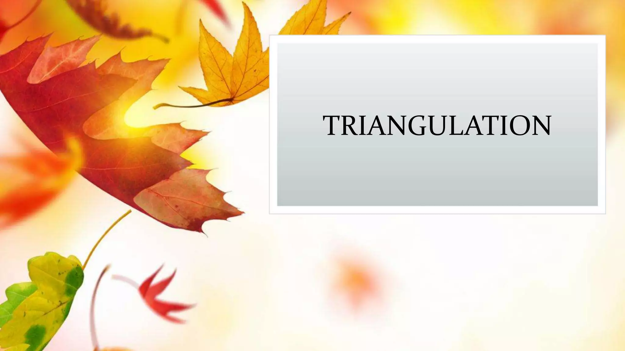 TRIANGULATION
 