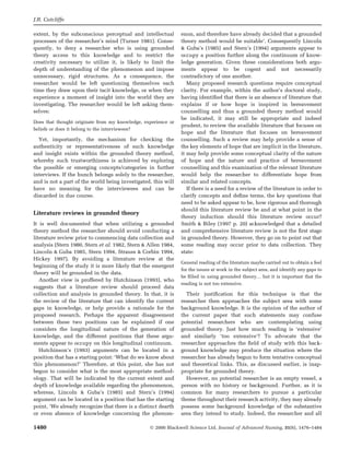 Methodological issues in grounded theory | PDF