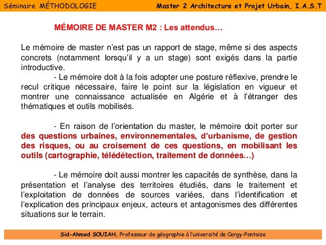 Methodologie de recherche (de mémoire) Pr. Souiah master 2