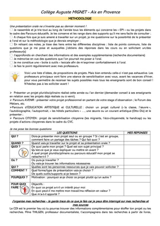 Methodologie Oral Dnb 2021