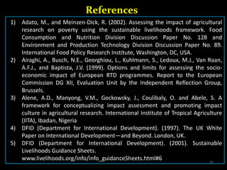 Methodologies for impact assessment of post harvest technologies | PDF