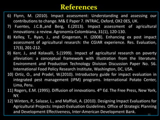 Methodologies for impact assessment of post harvest technologies | PDF