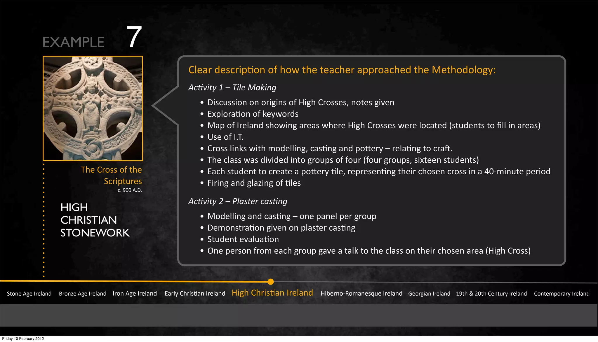 2+%,*&-%5F*4D6#$&#Y&3#M&"3%&"%,F3%*&,DD*#,F3%-&"3%&L%"3#-#+#(1K
!"#$%&'()(*(+%,-(./0%12
W J45F=554#$&#$&#*4(4$5&#Y&74(3&2*#55%5Z&$#"%5&(4Q%$
W 0aD+#*,6#$&#Y&N%1M#*-5
W L,D&#Y&)*%+,$-&53#M4$(&,*%,5&M3%*%&74(3&2*#55%5&M%*%&+#F,"%-&[5"=-%$"5&"#&R++&4$&,*%,5
W T5%&#Y&)IEI
W 2*#55&+4$N5&M4"3&;#-%++4$(Z&F,56$(&,$-&D#d%*1&j&*%+,6$(&"#&F*,fI
W E3%&F+,55&M,5&-4Q4-%-&4$"#&(*#=D5&#Y&Y#=*&[Y#=*&(*#=D5Z&54a"%%$&5"=-%$"5&
W 0,F3&5"=-%$"&"#&F*%,"%&,&D#d%*1&6+%Z&*%D*%5%$6$(&"3%4*&F3#5%$&F*#55&4$&,&kC9;4$="%&D%*4#-
W _4*4$(&,$-&(+,/4$(&#Y&6+%5
!"#$%&'(3(*(4,/5&-6("/5#12
W L#-%++4$(&,$-&F,56$(&j&#$%&D,$%+&D%*&(*#=D&
W J%;#$5"*,6#$&(4Q%$&#$&D+,5"%*&F,56$(
W !"=-%$"&%Q,+=,6#$
W S$%&D%*5#$&Y*#;&%,F3&(*#=D&(,Q%&,&",+N&"#&"3%&F+,55&#$&"3%4*&F3#5%$&,*%,&[74(3&2*#55&&&&&&&&&&&&&&&&&&&&&&&&&&&&&&&&&&&&&&&&&&&&&&&&&&&&&&&&&&&&&&&&&&&&&&&&&&&&&&&&&&&&&&&&&&&&&&&&&&&&&&&&&&&&&&&&&&&&&&&&&&&&&&&&&&&&&&&&&&&&&&&&&&&&&&&&&&&&&&&&&&&&&&&&&&&&&&&&&&&&&&&&&&&&&&&&&&&&&&&&&&&&&&&&&&&&&&&&&&&&&&&&&&&&&&&&&&&&&&&&&&&&&&&&&&&&&&&&&&&&&&&&&&&&&&&&&&&&&&&&&&&&&&&&&&&&&&&&&&&&&&&&&&&&&&&&&&&&&&&&&&&&&&&&&&&&&&&&&&&&&&&&&&&&&&&&&&&&&&&&&&&&&&&&&&&&&&&&&&&&&&&&&&&&&&&&&&&&&&
!"#$%&'(%&)*%+,$-&&&&.*#$/%&'(%&)*%+,$-&&&&)*#$&'(%&)*%+,$-&&&&&0,*+1&23*456,$&)*%+,$-&&&&74(3&23*456,$&)*%+,$-&&&&&748%*$#9:#;,$%5<=%&)*%+,$-&&&&>%#*(4,$&)*%+,$-&&&&?@"3&A&BC"3&2%$"=*1&)*%+,$-&&&&&2#$"%;D#*,*1&)*%+,$-
E3%&2*#55&#Y&"3%
!F*4D"=*%5
FI&@CC&'IJI
EXAMPLE 7
HIGH
CHRISTIAN
STONEWORK
Friday 10 February 2012
 