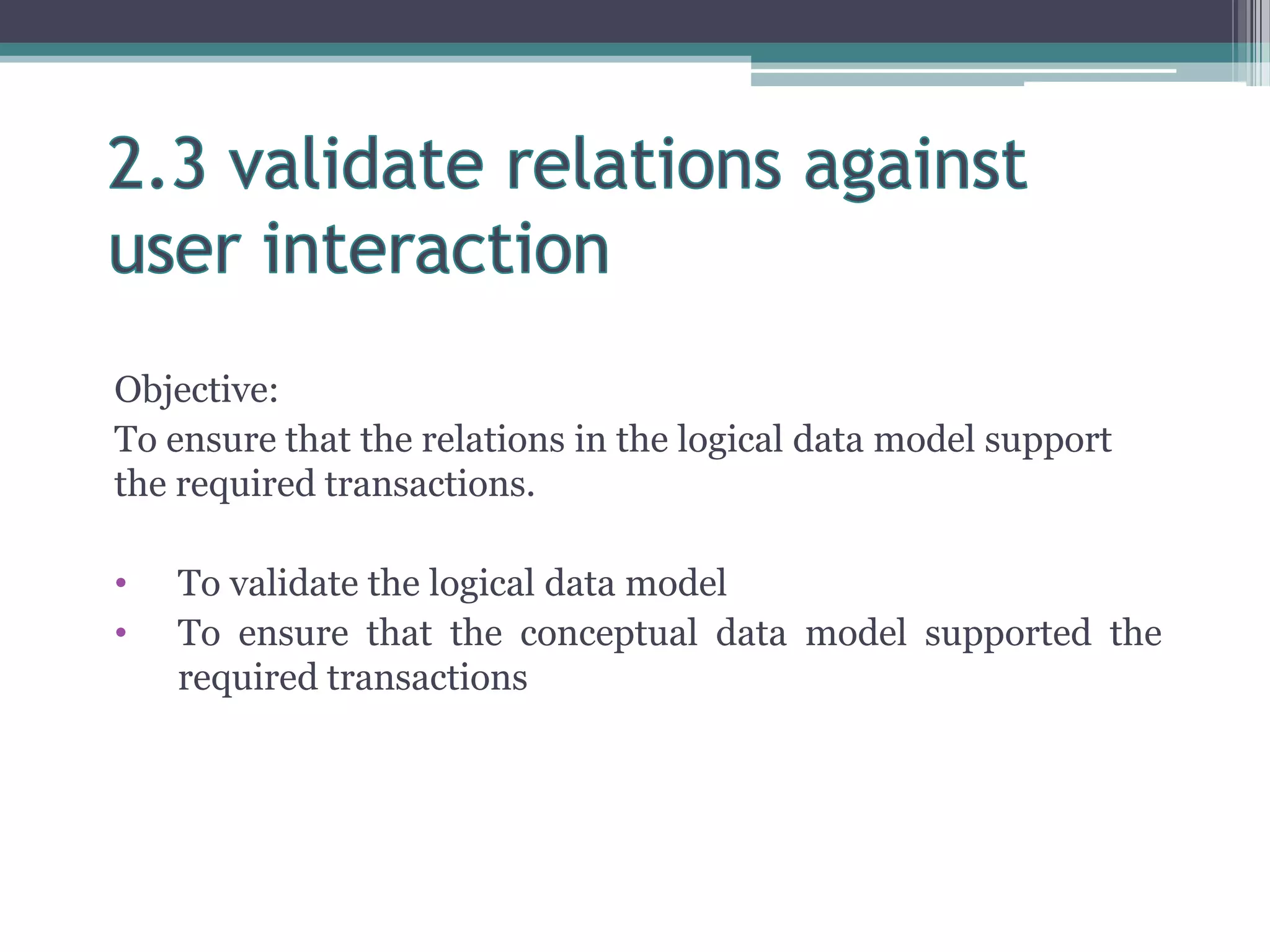 Methodology logical database design for the relational | PPTX