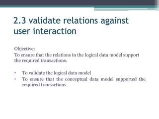 Methodology logical database design for the relational | PPTX