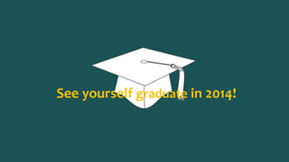 See yourself graduate in 2014!
 