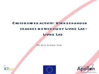 Cross-border activity: User behaviour changes methodology Living Lab-Living Lab Botnia Living Lab 