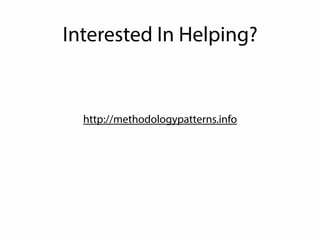 DSDM 
Scrum 
Evo 
P2: Do: 
Deliver the step. Install it with real stakeholders, so they get some 
of the planned measurable benefits. 
P3: Study: 
1. Determine the results of delivering the step. Obtain any relevant 
measurements: test, measure and sample, to establish the new 
performance levels and the new operational cost levels. Compare 
results to the short-term and long-term targets. 
2. Analyze the data and produce a feedback report for management. 
For example, use an Impact Estimation table as a tool to do this study 
task. 
P4: Act: 
1. Decide if this step succeeded, must be redone in whole or part, or 
totally rejected. 
2. Take any required minor corrective actions (for example, bug-fixing) 
to ‘stabilize’ the system. 
Act 
Plan 
Do 
Study 
Analyze the 
Feedback Results 
from the Evo 
Step  the Current 
Environment 
Decide ‘What’ 
to do next 
Plan the Evo Step 
Perform the Evo 
Step 
Figure 10.3 
A simplified Evo process: implementing Evo steps. 
SO WHAT ARE SCRUM AND KANBAN ANYWAY? | 5 
• Measure the lead time (average time to complete one item, 
sometimes called “cycle time”), optimize the process to make 
lead time as small and predictable as possible. 
We collect useful Kanban links at: http://www.crisp.se/kanban 
I SYSTEM 
I ANALYSIS 
PROGRAM 
DESIGN 
I coo,.o 
TESTING 
I OPERATIONS 
Figure 2. Implementation steps to develop a large computer program for delivery to a customer. 
I believe in this concept, but the implementation described above is risky and invites failure. The 
problem is illustrated in Figure 4. The testing phase which occurs at the end of the development cycle is the 
first event for which timing, storage, input/output transfers, etc., are experienced as distinguished from 
analyzed. These phenomena are not precisely analyzable. They are not the solutions to the standard partial 
differential equations of mathematical physics for instance. Yet if these phenomena fail to satisfy the various 
external constraints, then invariably a major redesign is required. A simple octal patch or redo of some isolated 
code will not fix these kinds of difficulties. The required design changes are likely to be so disruptive that the 
software requirements upon which the design is based and which provides the rationale for everything are 
violated. Either the requirements must be modified, or a substantial change in the design is required. In effect 
the development process has returned to the origin and one can expect up to a lO0-percent overrun in schedule 
and/or costs. 
One might note that there has been a skipping-over of the analysis and code phases. One cannot, of 
course, produce software without these steps, but generally these phases are managed with relative ease and 
have little impact on requirements, design, and testing. In my experience there are whole departments 
consumed with the analysis of orbit mechanics, spacecraft attitude determination, mathematical optimization 
of payload activity and so forth, but when these departments have completed their difficult and complex work, 
the resultant program steps involvea few lines of serial arithmetic code. If in the execution of their difficult 
and complex work the analysts have made a mistake, the correction is invariably implemented by a minor 
change in the code with no disruptive feedback into the other development bases. 
However, I believe the illustrated approach to be fundamentally sound. The remainder of this 
discussion presents five additional features that must be added to this basic approach to eliminate most of the 
development risks. 
329 
FDD 
RAD 
Next release 
Inception Construction Transition 
Envision and plan Incrementally build a consumable solution Release solution 
DAD 
SAFe 
 
