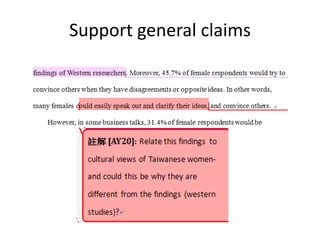 Support general claims
 