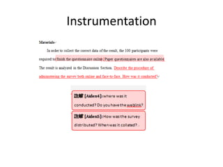 Instrumentation
 