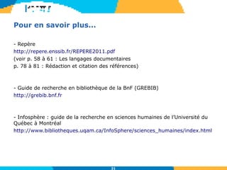 Methododologie De La Recherche Documentaire M1 Lettres Modernes