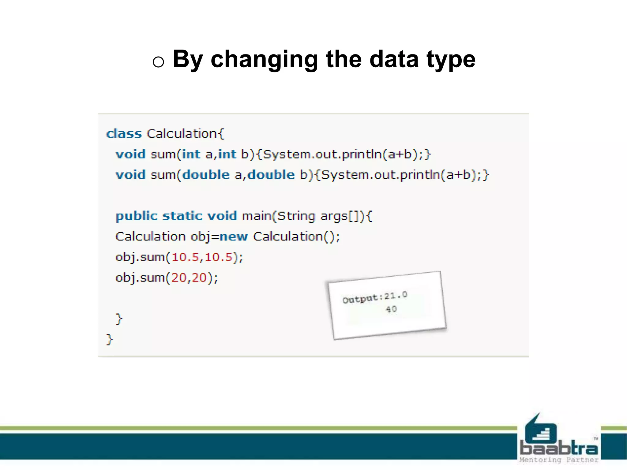 what is method overloading? | PPT