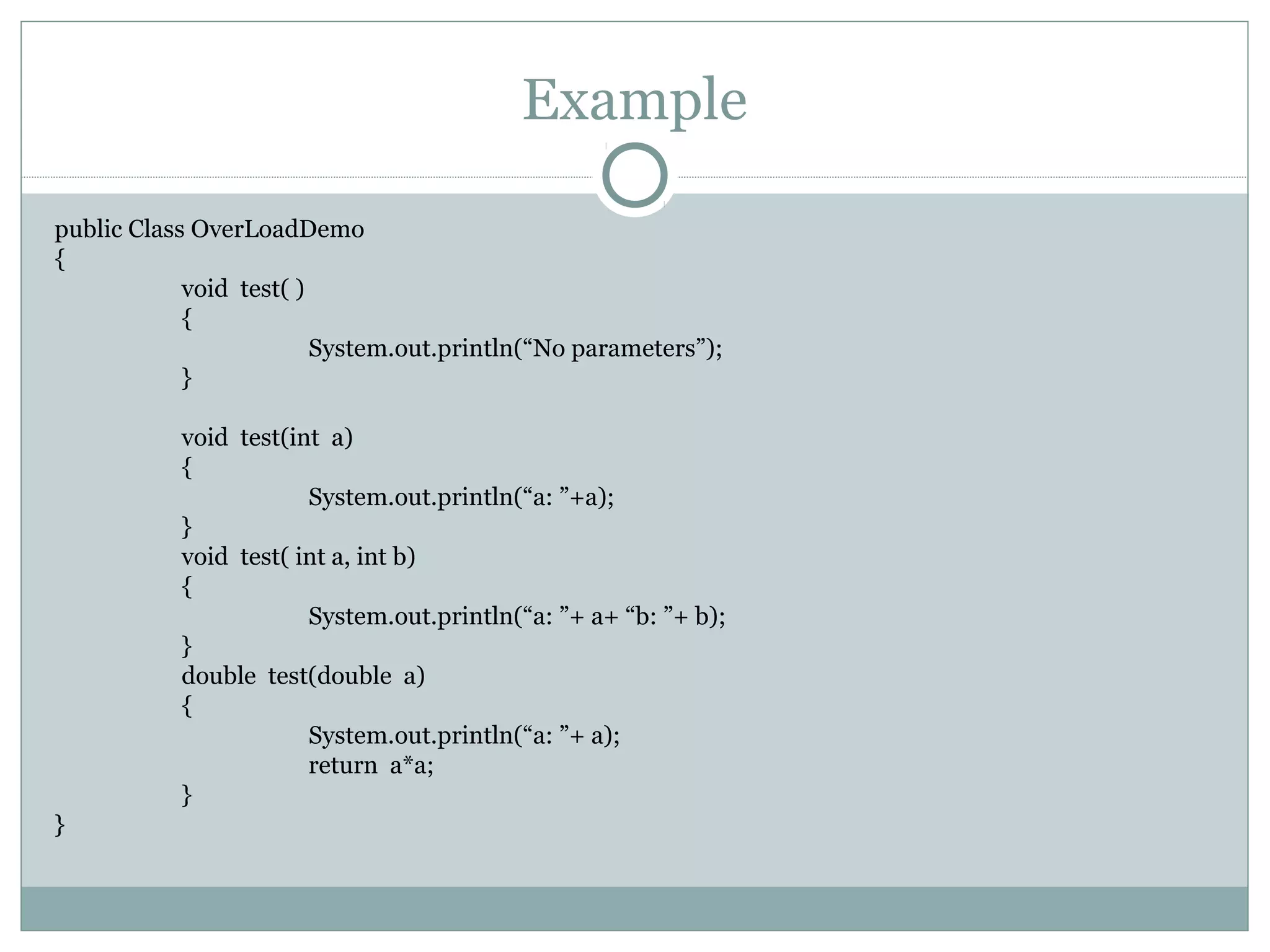 Method overloading | PPT