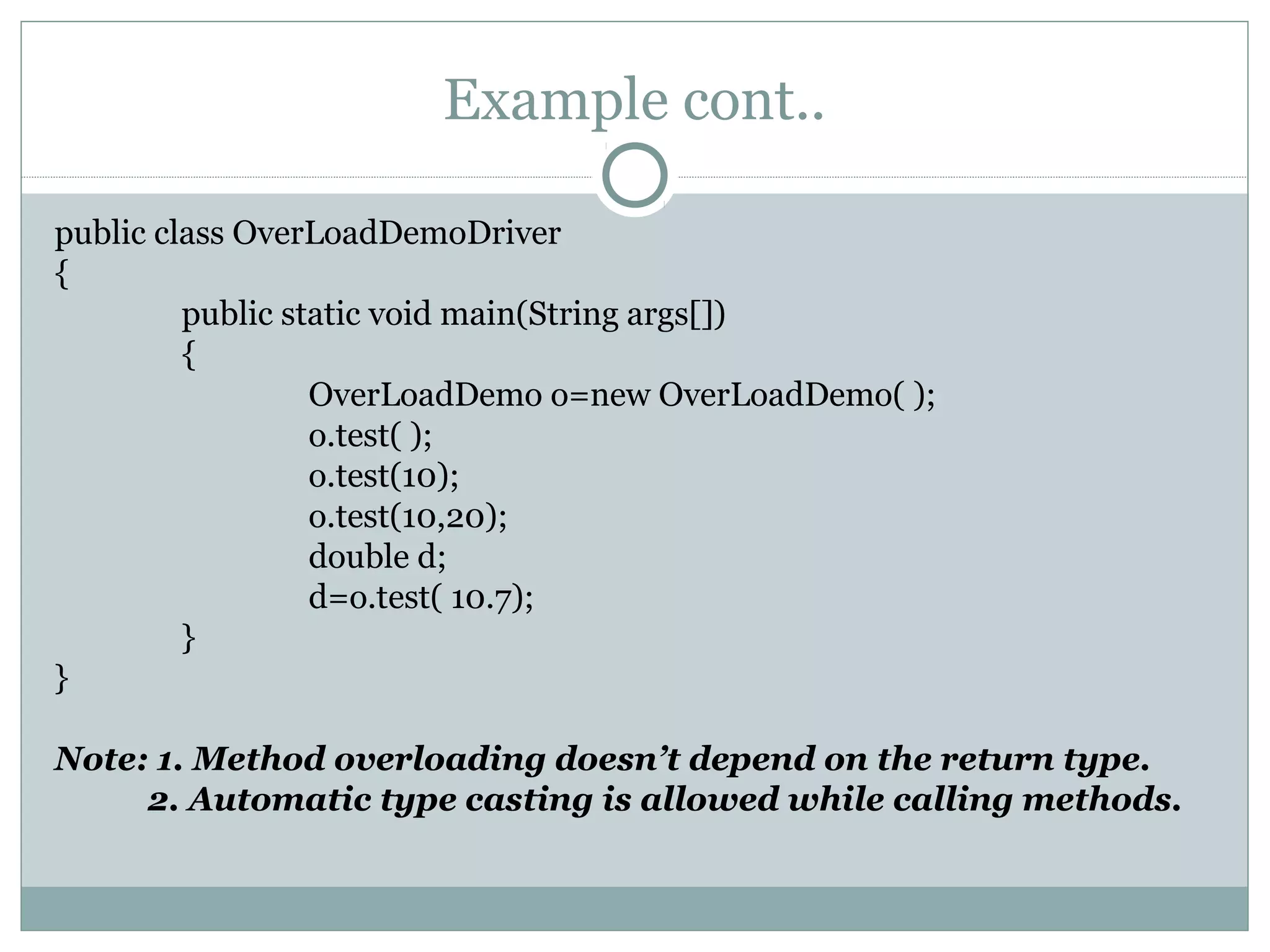 Method overloading | PPT