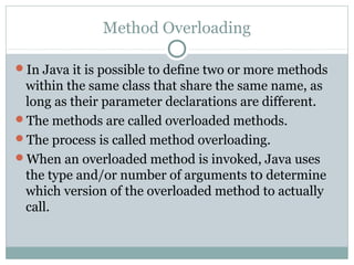 Method overloading | PPT