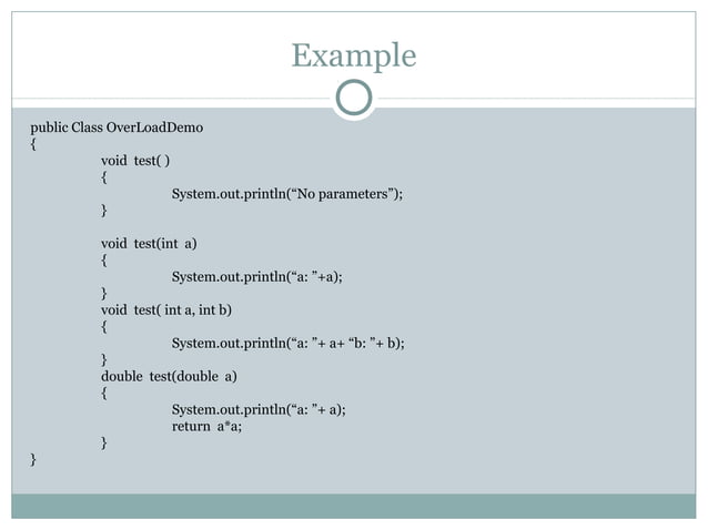 Method overloading | PPT
