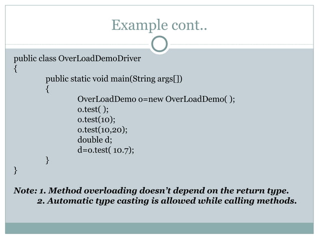 Method overloading | PPT