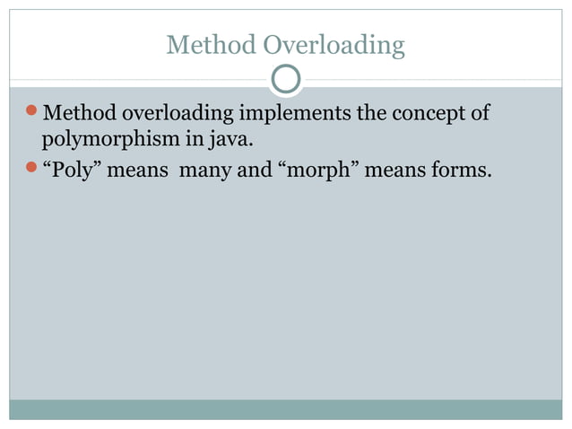 Method overloading | PPT