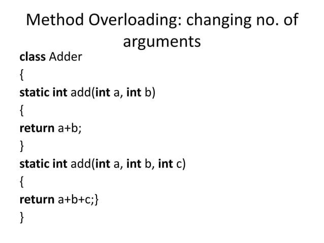 Method overloading | PPTX