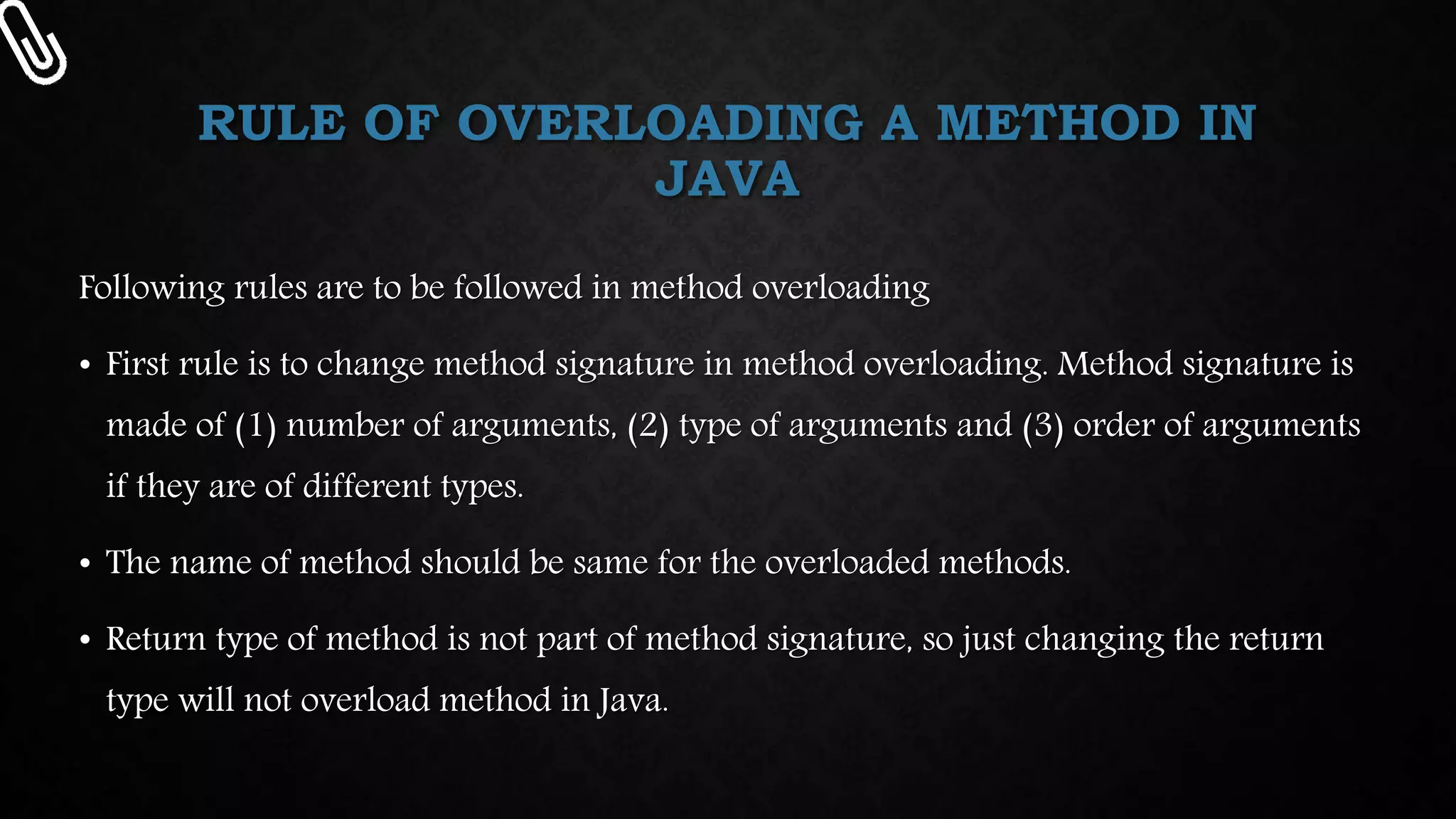 Method overloading | PPT