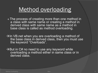 C# Method overloading | PPT