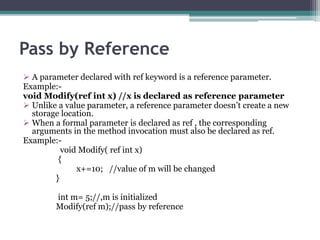 Method parameters in c# | PPTX