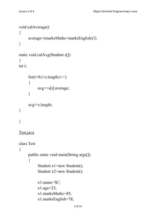 Methods in Java | PDF