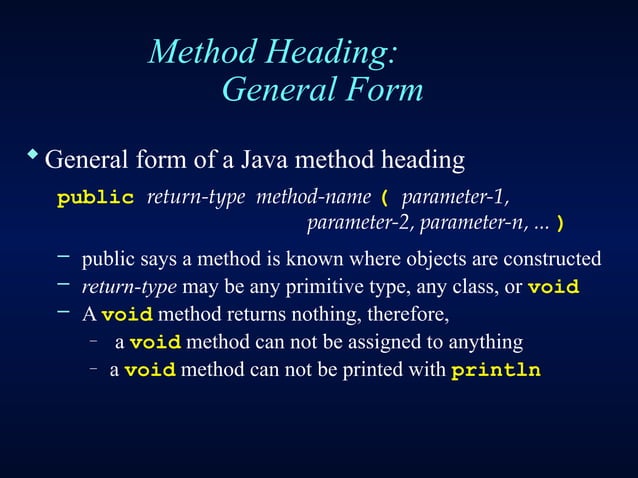 JAVA METHODS PRESENTATION WITH EXAMPLES DFDFFD FDGFDGDFG FGGF | PPT
