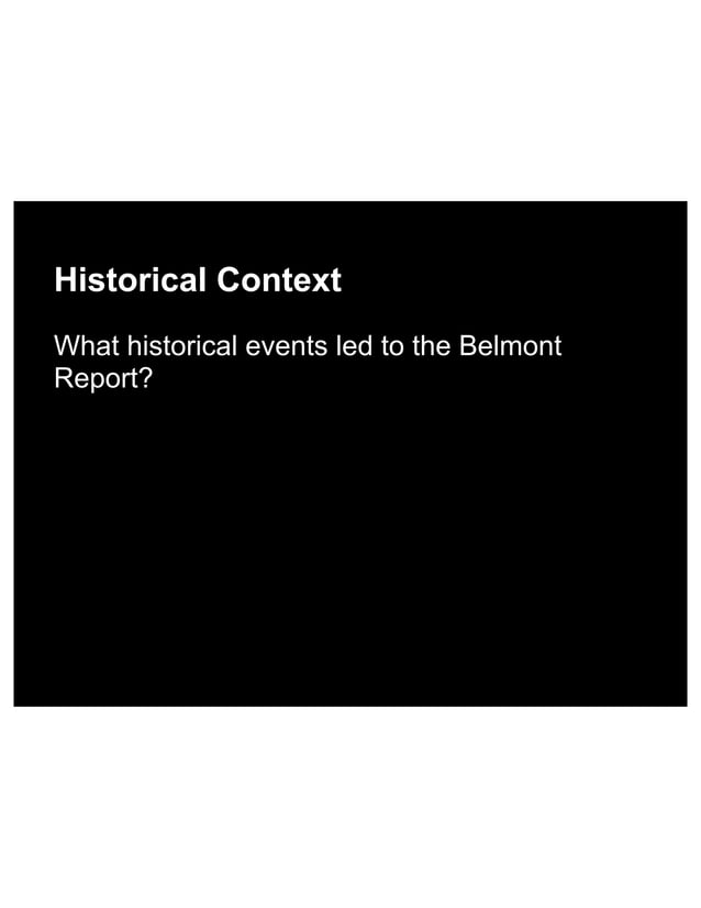 Methods Belmont Report PDF