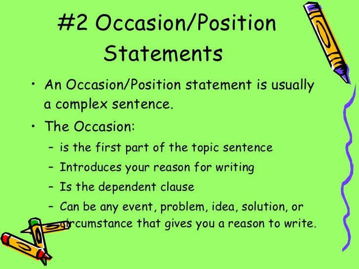Methods For Writing Topic Sentences