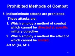 Weaponless Method METHODS-of-Warefare International Humanitarian LAw.ppt