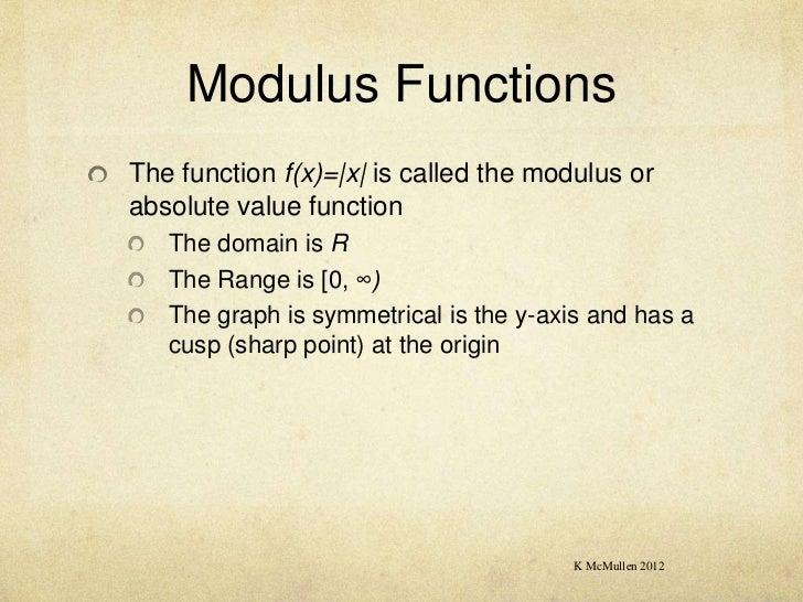 Methods6 modulus function