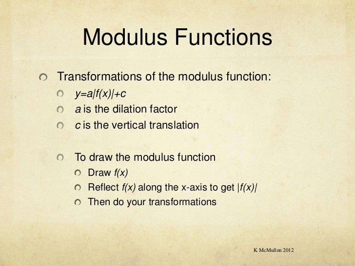 Methods6 modulus function