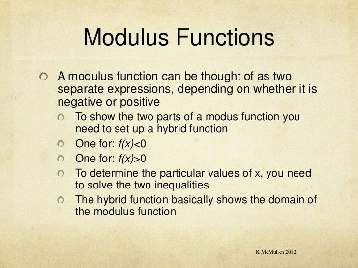 Methods6 modulus function