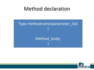 Methods and constructors in java | PPTX | Programming Languages | Computing