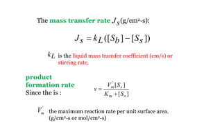 Methods of enzyme immobilization and its effect on mass transfer | PPTX