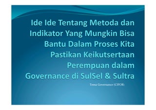 Tema Governance (CIFOR)
 